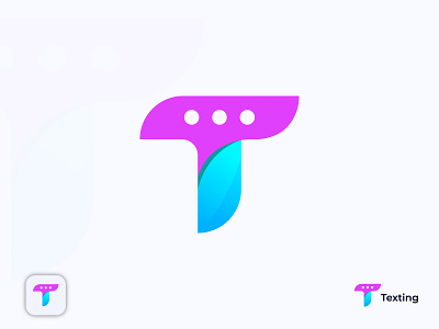 Modern T chat logo and branding