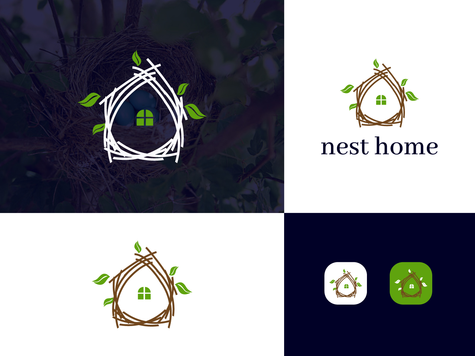 Nest Home Logo By Omor Faruk On Dribbble