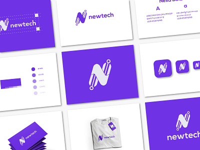N technology logo and branding