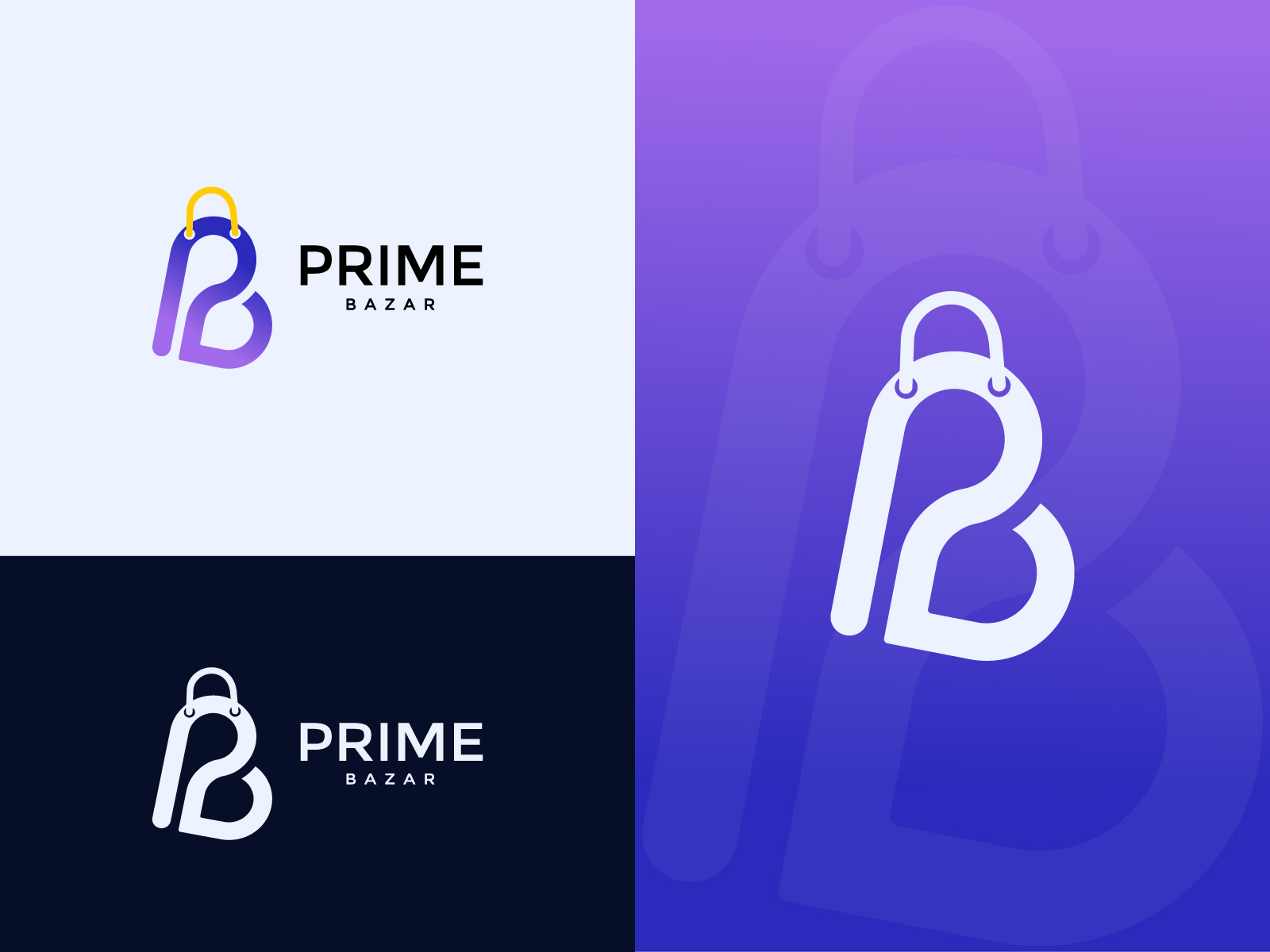 P + B Shop Modern Letter | Logo Mark By Omor Faruk On Dribbble