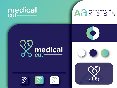 MEDICAL CUT LOGO app logo best logo brand identity creative logo cut logo design flat logo gradient logo icon logo logo and branding logo design logotype medical cut logo medical logo minimal logo minimalist logo modern logo need a branding need a logo