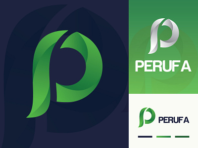 'P' LETTER LOGO "PERUFA" 3d logo brand identity branding creative logo design flat logo gradient logo logo logo and branding logo design minimal logo minimalist logo modern logo natural logo need a branding need a logo p p logo p natural logo design symbol