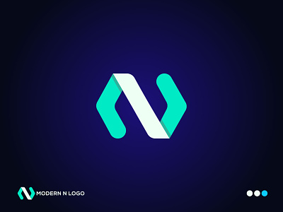 modern n logo