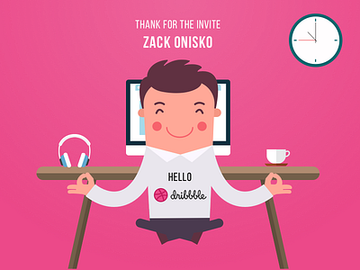 Hello dribbble! Thank you for inviting Zack Onisko ball craft dribbble full stack designer invitation invite studio