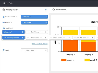 Query Builder analytics charts custom dashboards data visuals