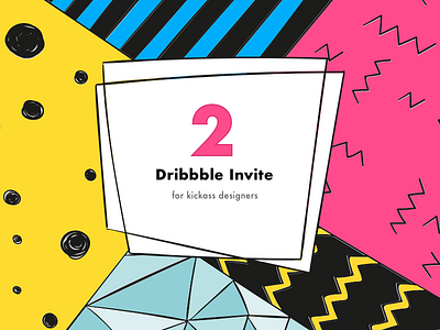 Dribble Invitation x2 art artists colours invite lucid patterns work