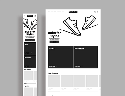 Web app for shoes app branding design figma mobile ui ux