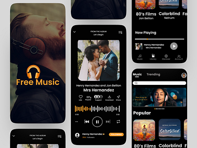 Music Player app dailyui design figma mobile ui ux