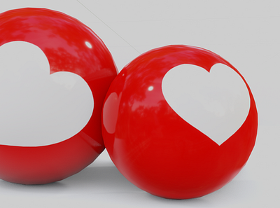 Love Ball 3D Icon 3d 3d design 3d icon design emot emoticon graphic design icon like like icon love icon ui ux
