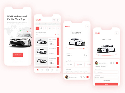 Mobile App Car Rental car carapp graphic design mobileapp rent rentapp rentmobileapp ui uirent uiux userinfterface