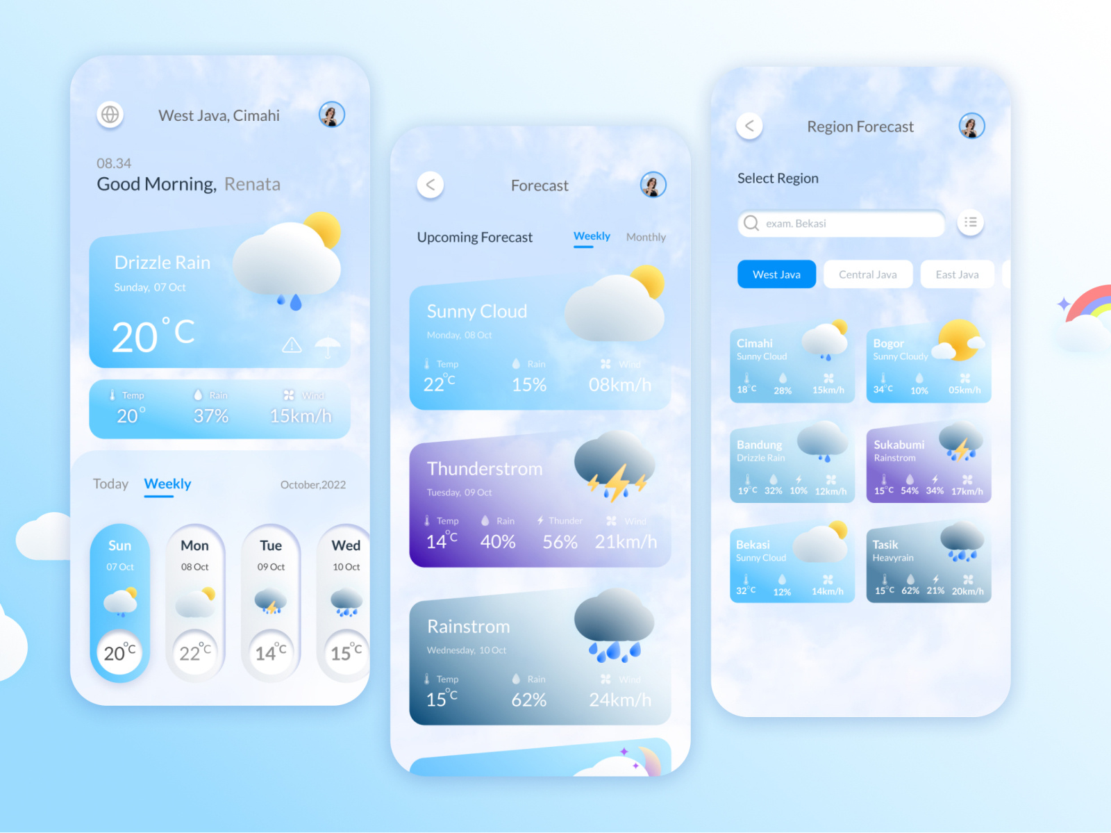 Weather Forecast App By Rama Supardan On Dribbble