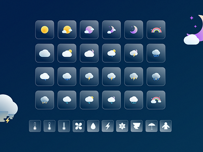 Weather Icon Simple app cloud design forecast graphic design icon illustration ui uineed uiux weather