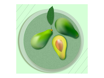 Avocado avocado design flat food illustration superfood vector