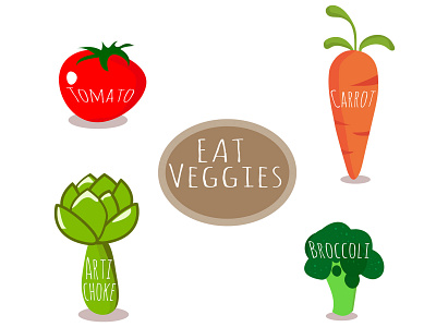 Set of veggies