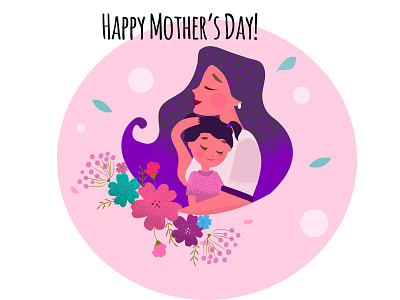 Mother s day2 card cartoon celebration daughter embrace holiday card love mother mothers day mothers day flyer mothersday mum mummy true love vector