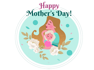 Mother's Day poster with flowers embrace hugs love moms moms card mother mothers day mothersday true love