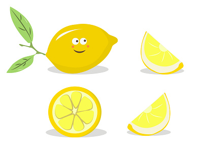 Happy Lemons cartoon citrus diet fruit fruits health healthy humor juice juicy lemon lemon juice lemonade lemons orange orange juice vector vitamin vitamin c vitamins