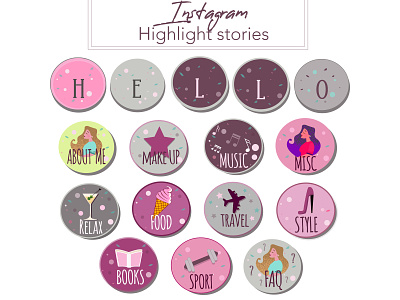 Highlight stories icons