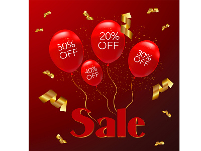 Red balloons sale event marketing promotion red balloons sales event