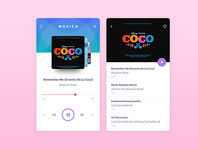 musica app - music player app design mobile music ui ux
