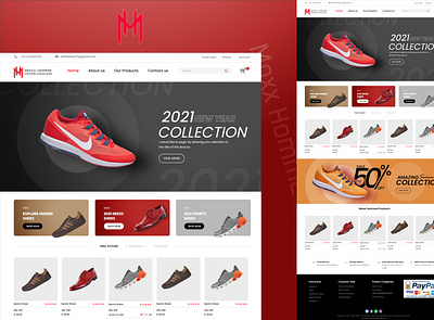 New Shoes Web Template Free PSD free web design free web template new shoes web template free psd sports template