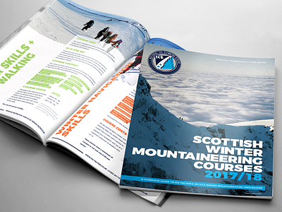 Scottish Winter Mountaineering Courses adobe editorial design graphic design indesign layout design scotland