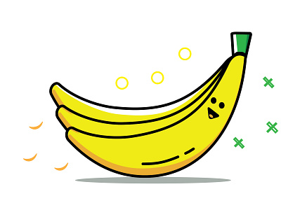 3 banana icon banana banana leaves bananas design eat flat flat design flat icon flat icon design flat icons food healty icon icons illustration kawaii vegetable vegetables