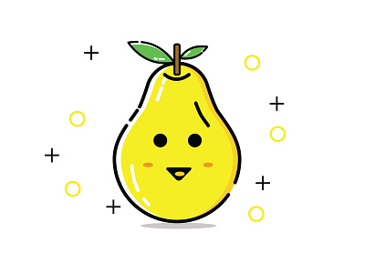 Pear icon kawaii design eat flat flat design flat icon food fruit healty icon icons illustration kawaii kawaii art kawaii food pear pearl pears