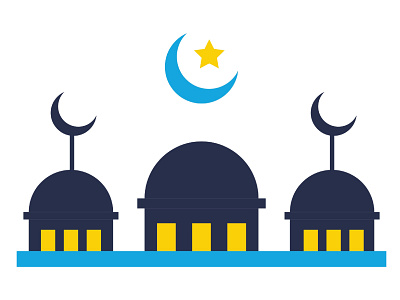 Mosque Architecture Design architecture branding design flat flat design flat icon icon icons illustration mosque ramadan