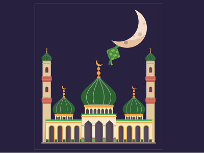 Mosque Flat Design design flat flat design flat icon icon icons illustration mosque ramadan vector