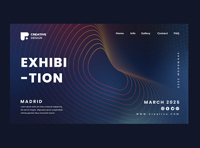 Exhibition landing page app branding design graphic design illustration logo typography ui ux vector