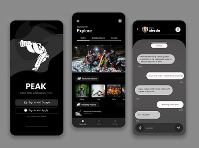 Peak App Design app branding design graphic design ui ux