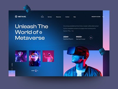 Metave Landing page app branding design graphic design logo ui ux