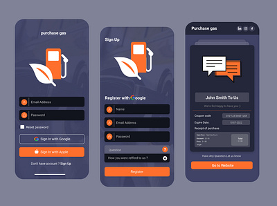 Purchase Gas App Design app branding design graphic design logo typography ui ux