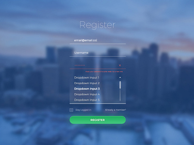 Register Form app minimal register ui ux web website