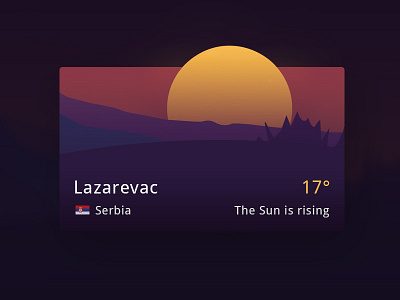 Weather Widget dailyui illustration sunrise ui ux weather