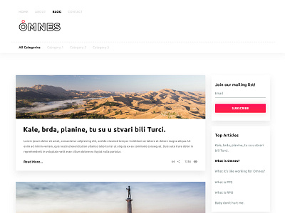 Omnes - Light Blog Design blog light minimal ui ux web white