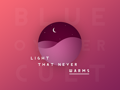 Light That Never Warms flat gradient icon illustration material poster