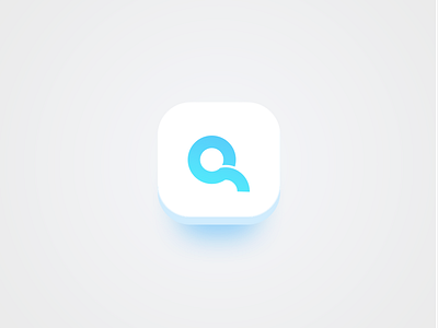 App Logo Icon - Q app gradient logo minimal q question sleek