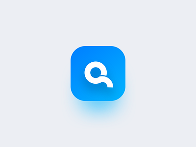 App Logo Icon - Q app gradient logo minimal q question sleek