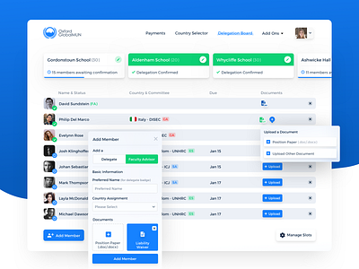 Delegation Dashboard