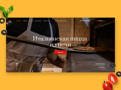 Landing page for pizza restaurant design figma landing page pizza pizzeria ui ux