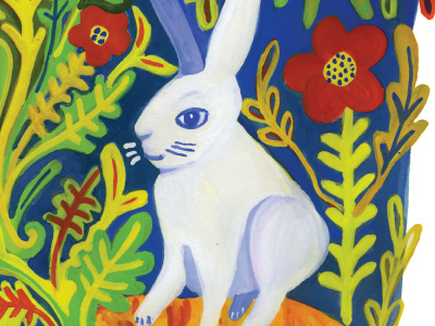 Easter Blessings blessings bunny carrott easter hand lettering mitzie painted rabbit testani