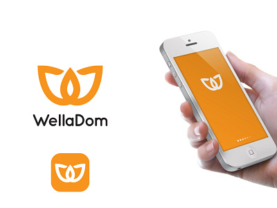 (w +d ) app design icon logo vector