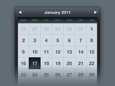 Calendar blue calendar