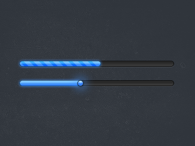 Glow glow progress bar slider ui