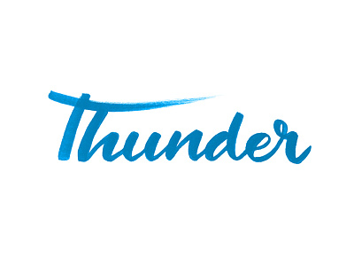 Thunder brush brush pen calligraphy lettering nba thunder tombow