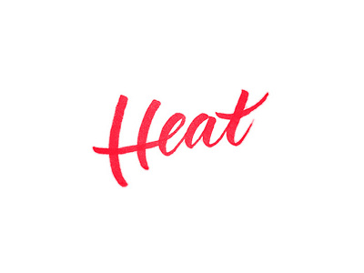 Heat brush lettering calligraphy miami heat nba tombow typography