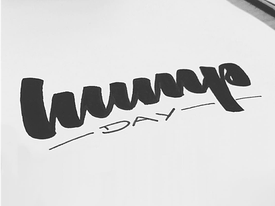 Hump Day brush lettering calligraphy humpday tombow wednesday