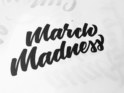 March Madness basketball calligraphy hand lettering march madness ncaa tombow